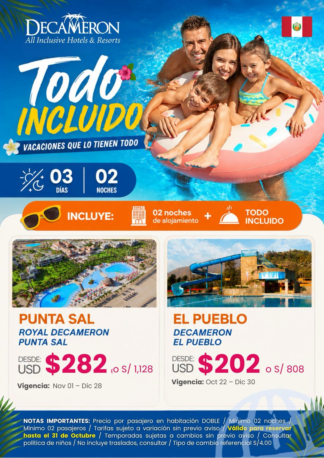 Decameron · Punta Sal y El Pueblo