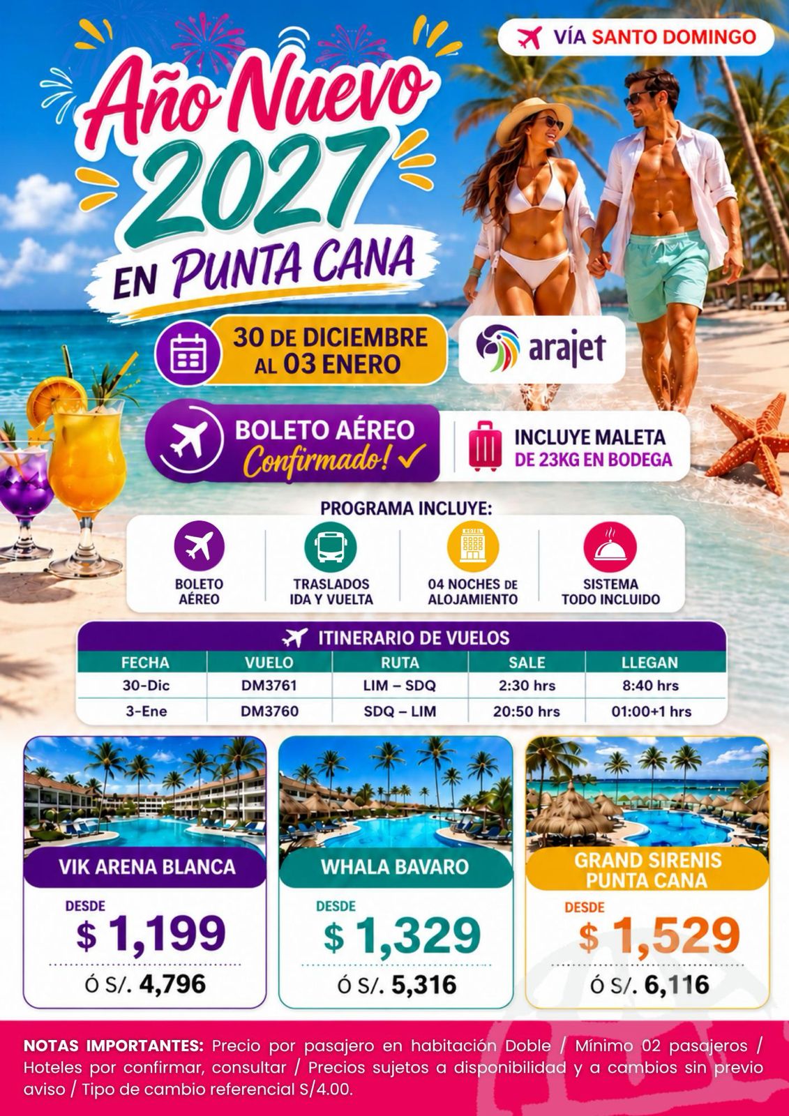 Año Nuevo 2027 · Punta Cana